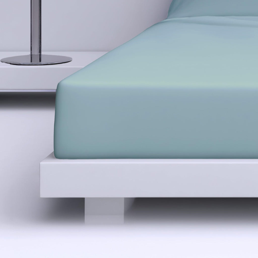 Percale Cotton Deep Fitted Sheet - Extra Deep 32cm Pocket Design