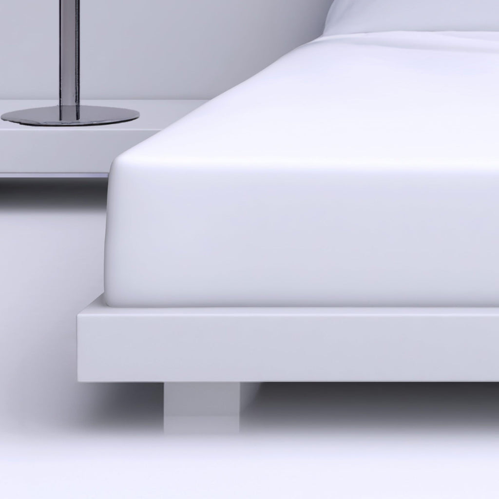 Percale Cotton Deep Fitted Sheet - Extra Deep 32cm Pocket Design