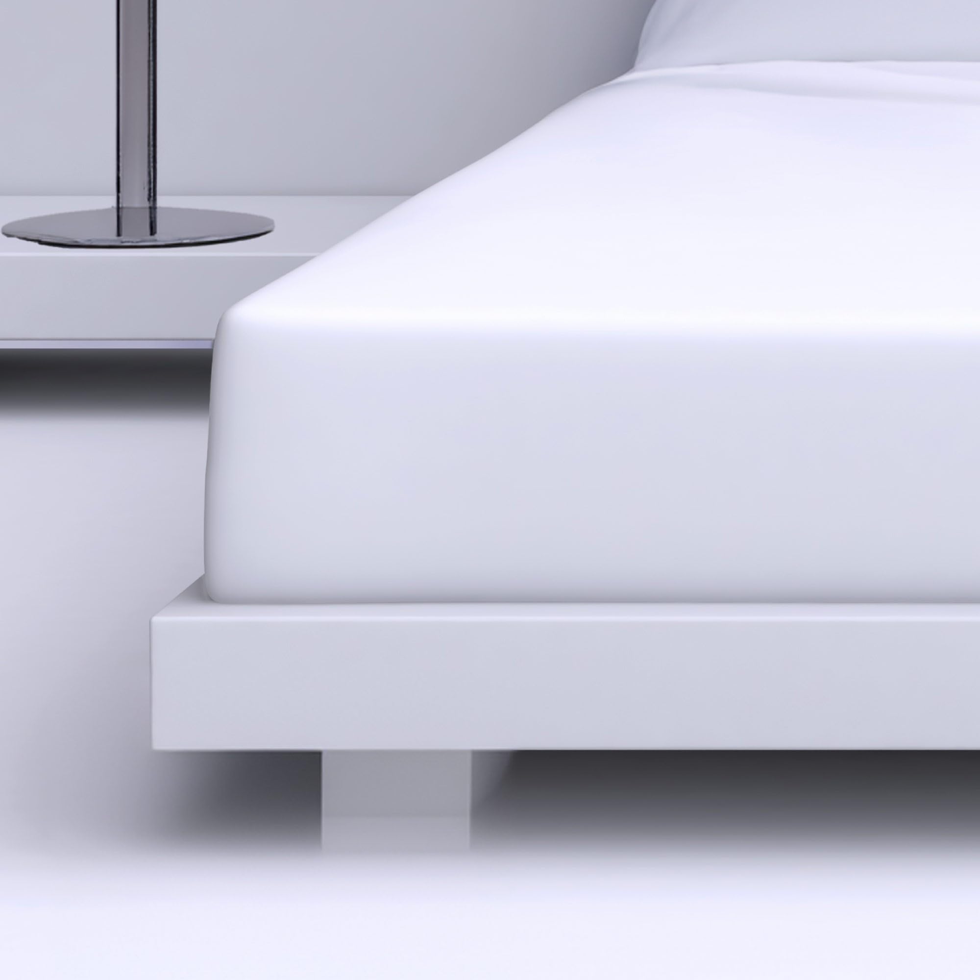 Percale Cotton Deep Fitted Sheet - Extra Deep 32cm Pocket Design