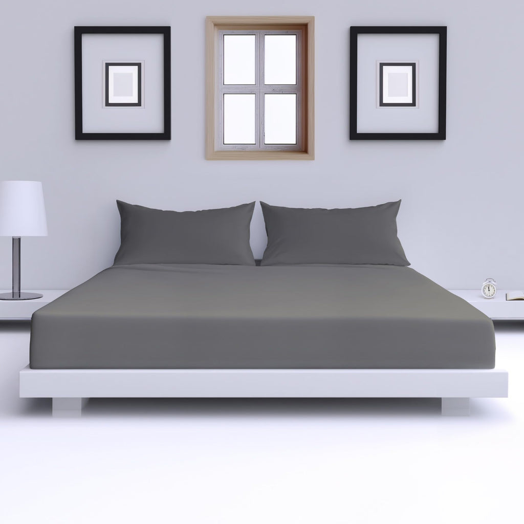 Percale Cotton Deep Fitted Sheet - Extra Deep 32cm Pocket Design