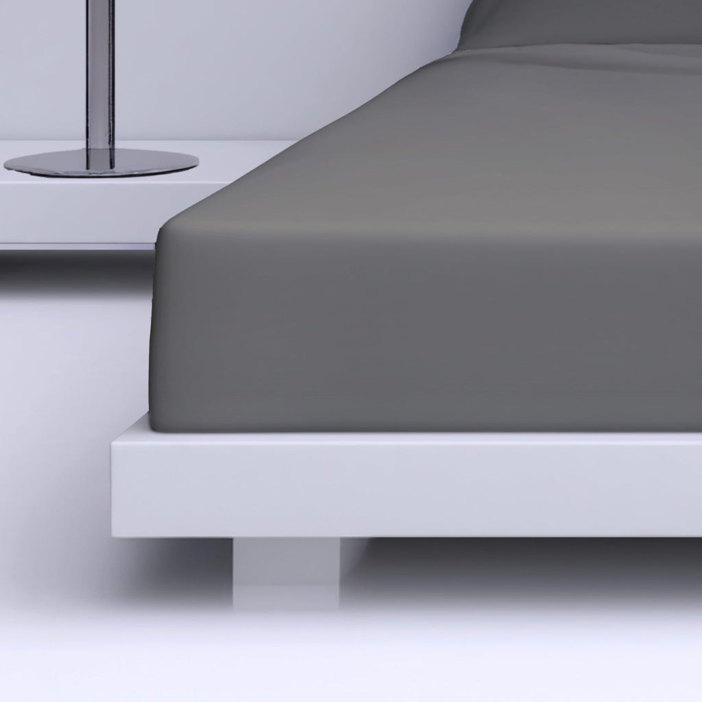 Percale Cotton Deep Fitted Sheet - Extra Deep 32cm Pocket Design