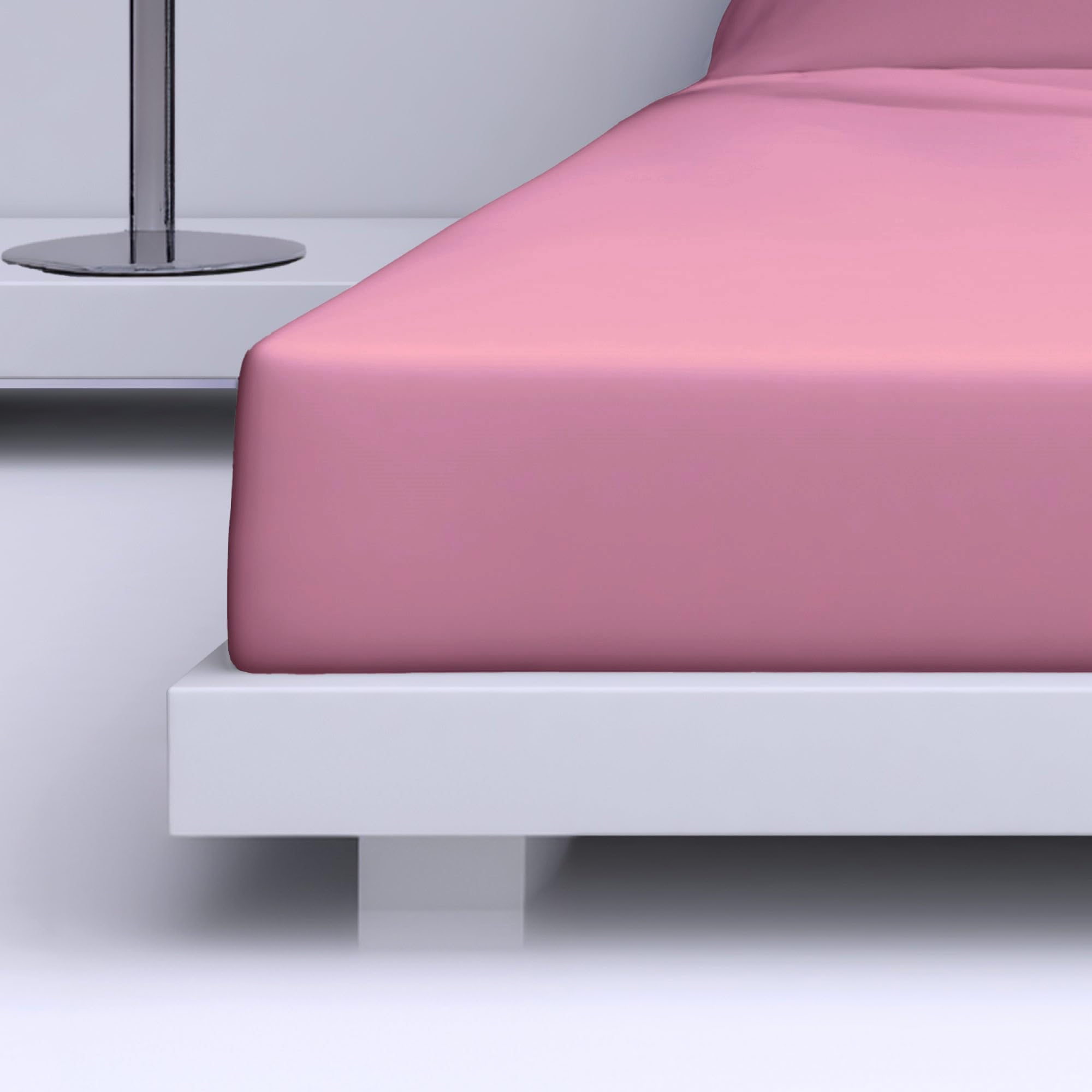 Percale Cotton Deep Fitted Sheet - Extra Deep 32cm Pocket Design